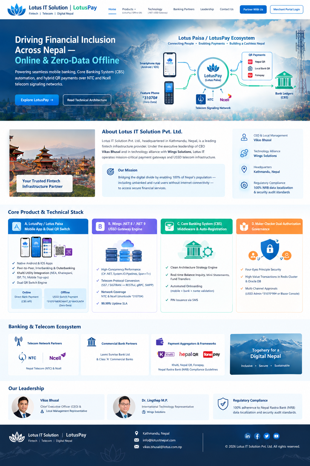Lotus IT Solution website visual
